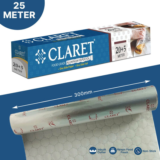 Claret Paper Foil Roll 20+5 Meter