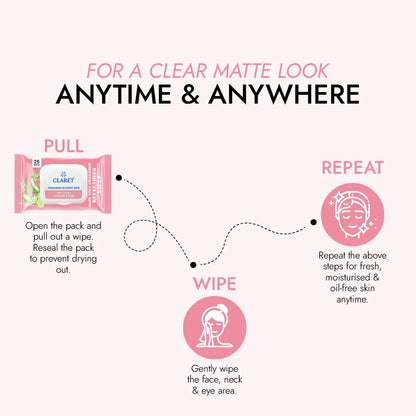 Claret Refreshing Wet Wipes With Aloe Vera & Cucumber | 25 Pulls