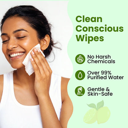 Claret Refreshing Wet Wipes With Lemon | 25 Pulls