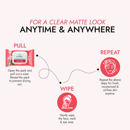 Claret Rose Water Wipes | 25 Wipes