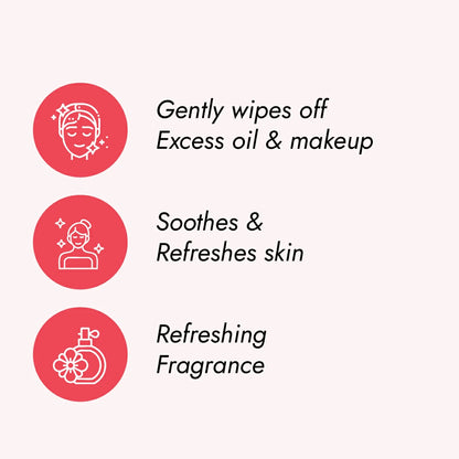 Claret Rose Water Wipes | 25 Wipes