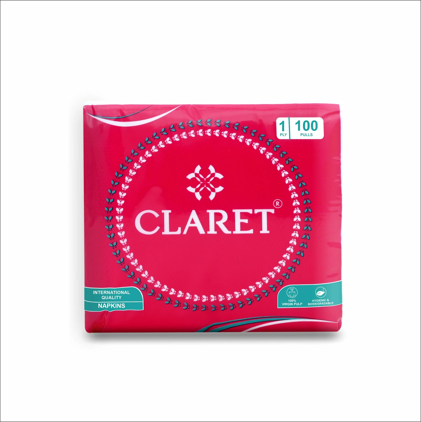Claret Soft Napkin 1 Ply 100 Pulls - 27 x 30cm