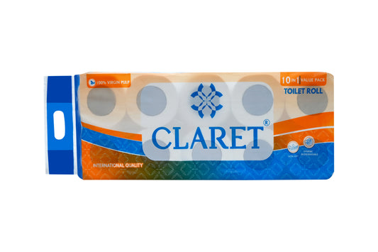 Claret Toilet Rolls 10 in 1 Combo 2 Ply 200 Pulls
