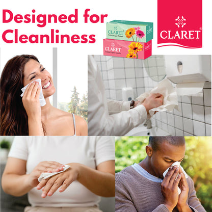 Claret Trifold Paper Towels 1 Ply 100 Pulls