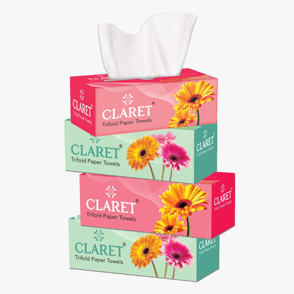 Claret Trifold Paper Towels 1 Ply 100 Pulls