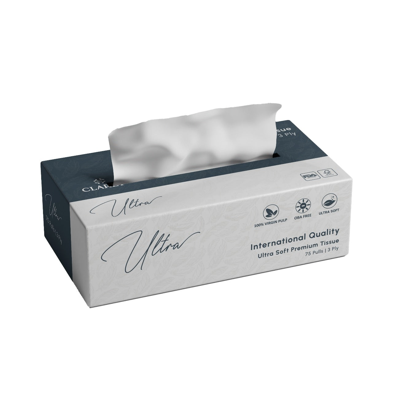 Claret Ultra Premium 3 Ply Facial Tissue 75 Pulls (Assorted)