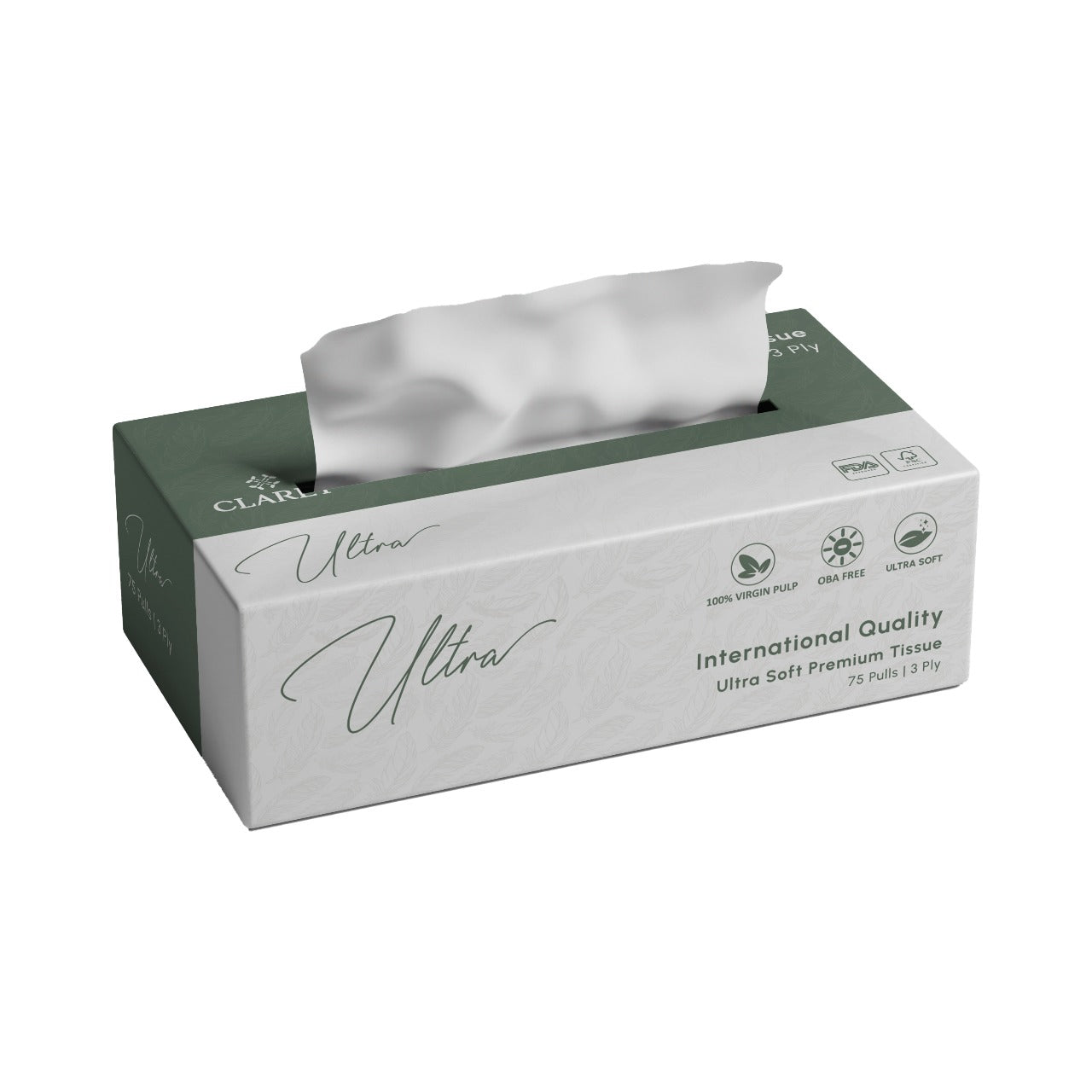 Claret Ultra Premium 3 Ply Facial Tissue 75 Pulls (Assorted)