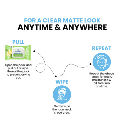 Claret Refreshing Wet Wipes With Lemon | 25 Pulls