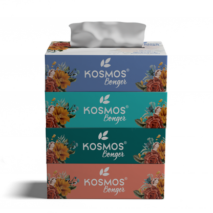 Kosmos Bonger 4 in 1 Facial Tissue 2 Ply 100 Pull