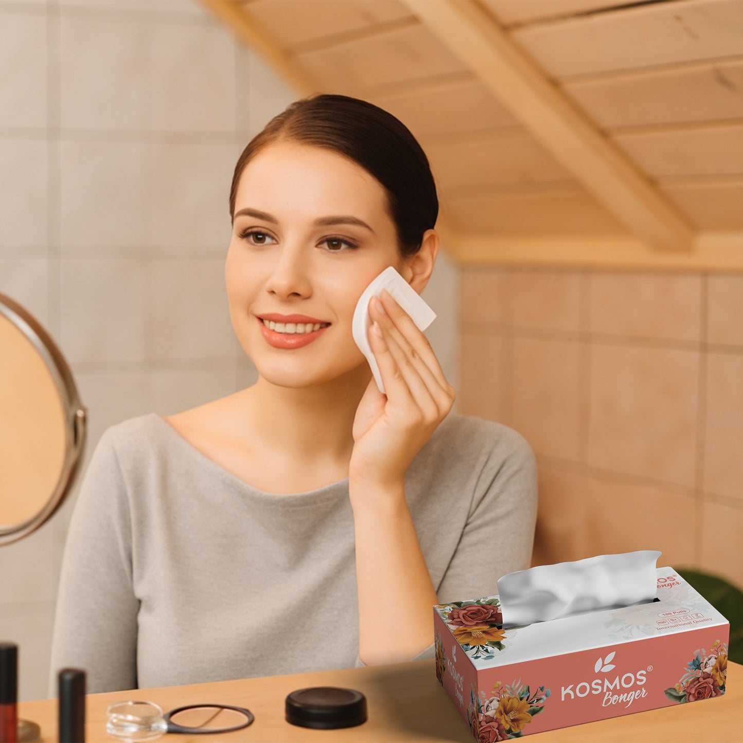 Kosmos Bonger 4 in 1 Facial Tissue 2 Ply 100 Pull