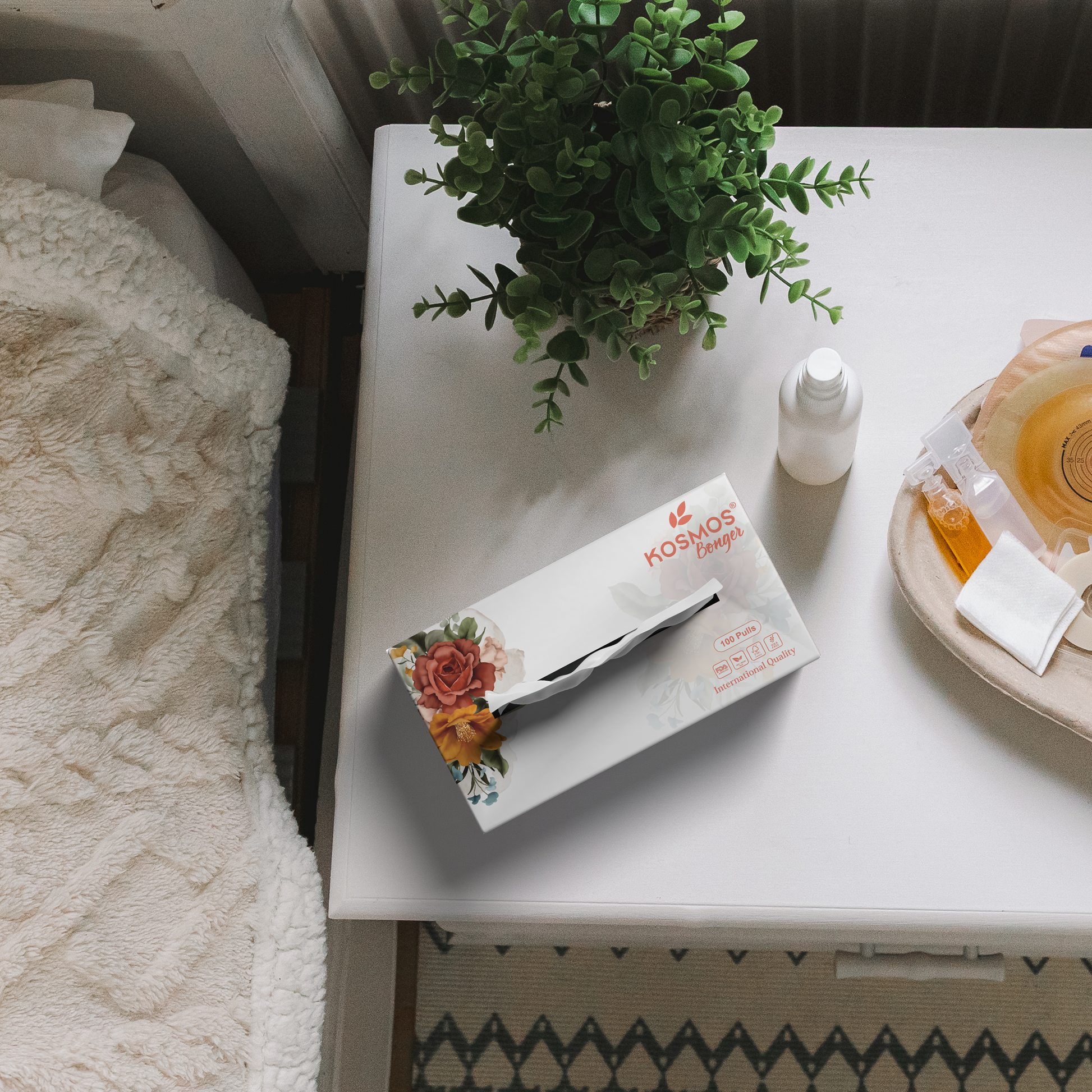 Kosmos Bonger 4 in 1 Facial Tissue 2 Ply 100 Pull