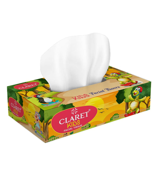 Claret 4 in 1 Facial Tissue for Kids 2 Ply 100 Pulls