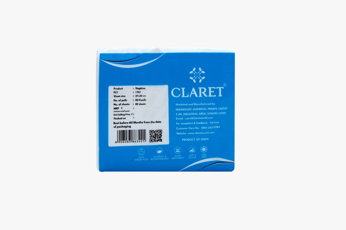 Claret 1 Ply Napkins - 80 Pulls