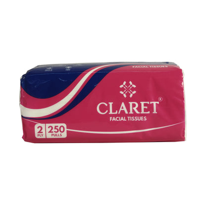 Claret Facial Tissue Soft Pack - 250 Pulls