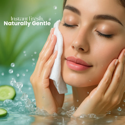 Claret Refreshing Wet Wipes With Aloe Vera & Cucumber | 25 Pulls